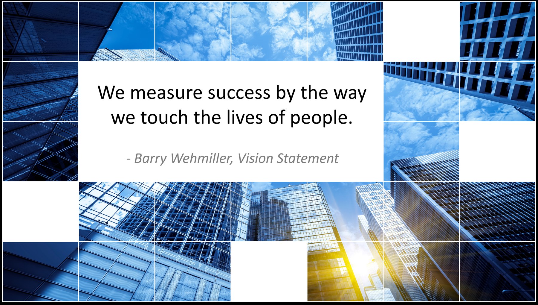 Vision statement slide before redesign